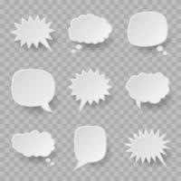 Collection of speech bubbles isolated vector