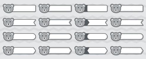Note sticker set with Koala vector