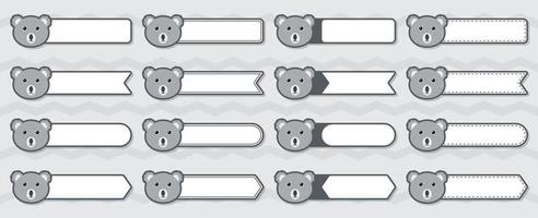 Note sticker set with Koala vector