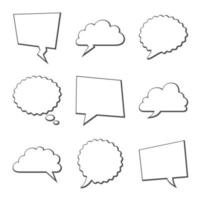 Collection of speech bubbles isolated vector