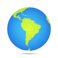Globe flat design style on white background vector