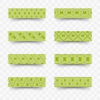 Set of Frog washi tape vector