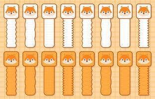 Note sticker set with Fox vector