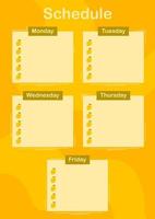 Daily and weekly planner with Lemon vector