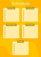 Daily and weekly planner with Pineapple vector