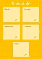 Daily and weekly planner with Banana vector