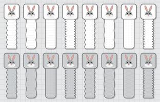 Note sticker set with Rabbit vector