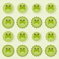 Note sticker set with Frog vector