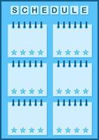 Daily and weekly planner with Starfish vector