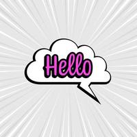 Comic speech bubbles isolated with text HELLO vector