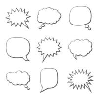 Collection of speech bubbles isolated vector