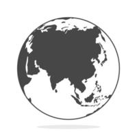 Globe flat design style on white background vector