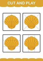 Cut and play with Seashell vector