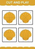 Cut and play with Seashell vector