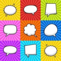 Collection of speech bubbles isolated vector