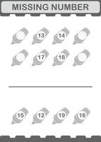 Missing number with Marker. Worksheet for kids vector