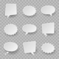 Collection of speech bubbles isolated vector