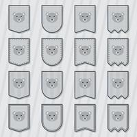 Note sticker set with Koala vector
