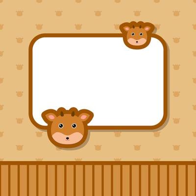 Greeting card template with Deer