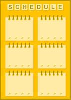 Daily and weekly planner with Banana vector