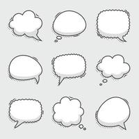 Collection of speech bubbles isolated vector