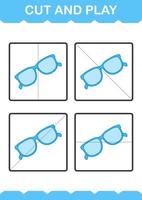 Cut and play with Glasses vector