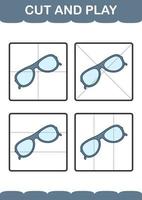 Cut and play with Glasses vector