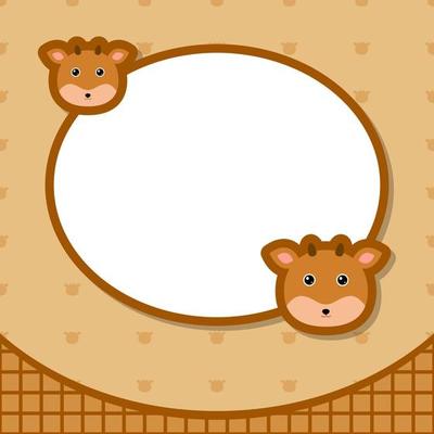 Greeting card template with Deer
