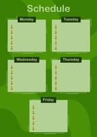 Daily and weekly planner with Cactus vector