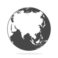 Globe flat design style on white background vector