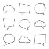 Collection of speech bubbles isolated vector