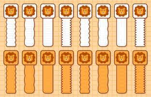 Note sticker set with Lion vector