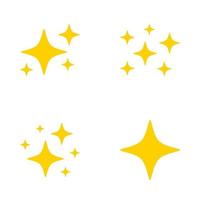 conjunto de estrellas brilla, diseño plano