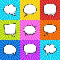 Collection of speech bubbles isolated vector