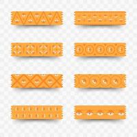 Set of Fox washi tape vector