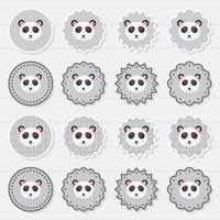 Note sticker set with Panda vector