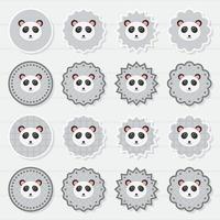 Note sticker set with Panda vector