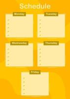 Daily and weekly planner with Banana vector