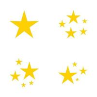 Set of stars sparkles, flat design vector