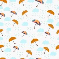 seamless pattern with umbrellas vector