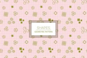 Geometric vector shapes seamless pattern