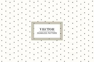 Delicate black polka dots seamless repeat pattern. Subtle abstract geometric vector pattern design