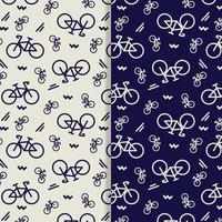 Bicycle icon cycling illustration seamless vector pattern design. Suited for background, textile, and wrapping paper.