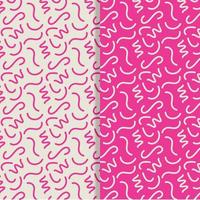 Squiggly wavy curvy line memphis style pattern seamless vector modern design