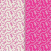 Squiggly wavy curvy line memphis style pattern seamless vector modern design