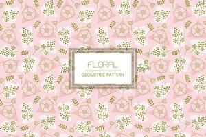 Floral and geometric shapes seamless background pattern vector