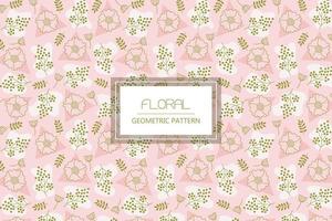 Floral and geometric shapes seamless background pattern vector