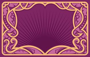 Art Nouveau Background in Purple and Gold Color vector