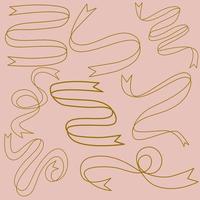 Decorative Outlined Ribbon vector