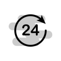 Illustration Vector Graphic of 24-7 label icon